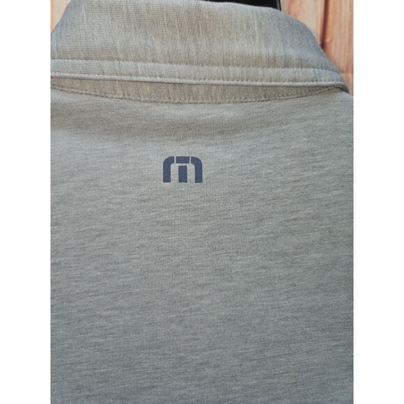 Travis Mathew Mens Gray Polo Shirt Medium Pima Cotton Blend - Picture 8 of 9